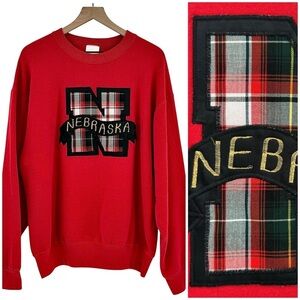 Vintage University of Nebraska Cornhuskers Crewneck Sweatshirt Embroidered | XL